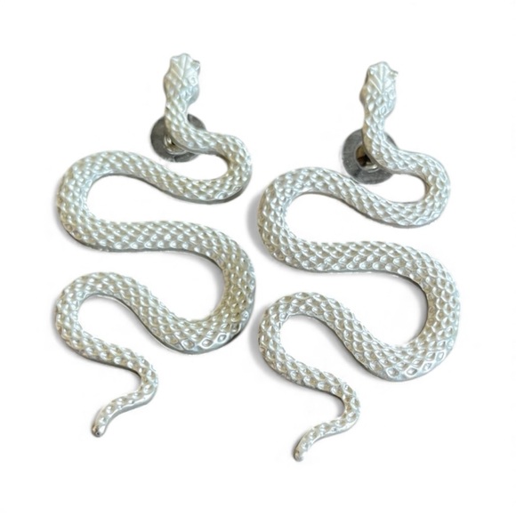 Source Unknown Jewelry - Source Unknown White Snake Earrings 🐍